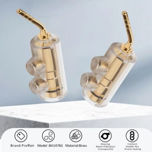 4 Stck. 2 mm Messing Bananenstecker 24K vergoldet HIFI Lautsprecher Stecker Schraubverschluss Zum Selbermachen - Bild 1 von 10