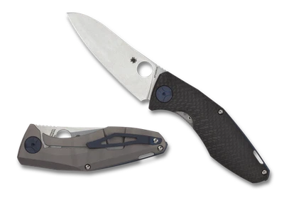 Cuchillos Spyderco Borracho Marco Bloqueo Titanio Fibra de Carbono Inoxidable C235CFTIP Foto 1 de 4