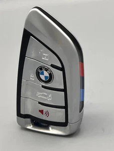 19-23 BMW 'M Sport' Stripe Keyless Remote Key Fob Silver N5F-ID21A USED CUT OEM - Picture 1 of 12