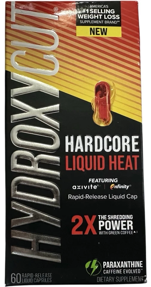Термогенная жидкая тепловая добавка для похудения Hydroxycut Hardcore 60 карат Exp2027 - Изображение 1 из 4