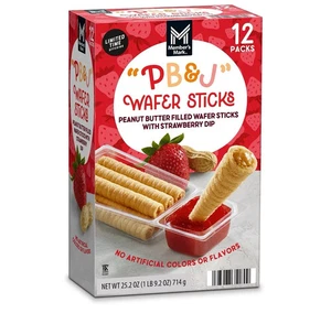 Member's Mark Peanut Butter & Jelly Wafer Sticks, 2.1 oz., 12 pk. - Picture 1 of 5