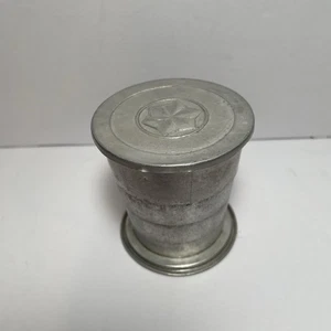 Vintage Pfadfinder BSA faltbarer Aluminium Becher mit Emblem Camping Sammlerstück - Bild 1 von 13