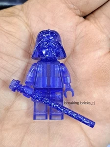 Lego StarWars Minifigure Prototype Darth Vader Transparent Glitter Purple - RARE - Picture 1 of 3