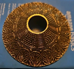4 11/16 Durchmesser Vintage Messing verziert Deckenkappe Baldachin Lampe Kronleuchter Teil - Bild 1 von 5