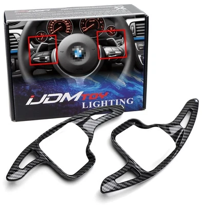 Twill-Weave Carbon Style Steering Wheel Paddle Shift For BMW 2 3 4 S X3 X4 X5 X6 — 第 1/4 张图片