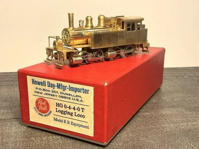 HO Brass Red Ball KMT Logging 0-4-4-0T Mallet - Box, Can Motor - Image 1 of 4