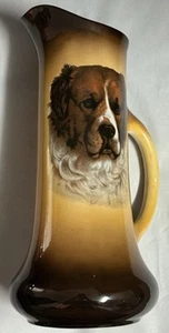 Taylor Smith & Taylor Saint Bernard Decorative Pitcher Rare Antique Dog Pitcher - Picture 1 of 23