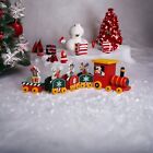 Urocza Myszka Miki Mika Mika Drewniany pociąg Świąteczne ozdoby świąteczne Świetny prezent