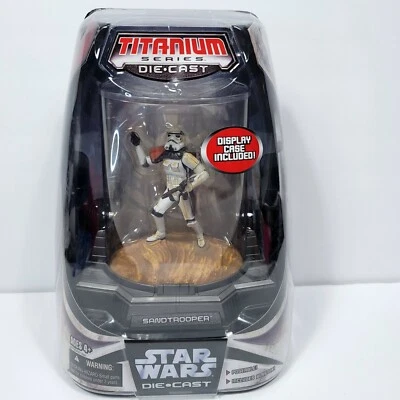 Star Wars Titanio Diecast Sandtrooper Posable Figura de Acción Vitrina NUEVO Foto 1 de 4