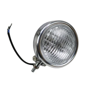 Chrome 60W Metal Headlight for Honda Suzuki Yamaha Cruiser Cafe Racer Metric - Foto 1 di 5