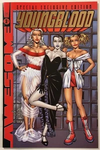 Youngblood 1 Special Exclusive Edition Gold Foil Logo Variant Awesome Comics NM+ - Picture 1 of 3