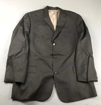 Blazer de Colección Hugo Boss Para Hombres 50 Largo Marrón Seda Lana Forrado Abrigo Abotonado Foto 1 de 4