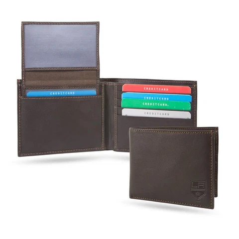 Los Angeles LA Kings Billfold Genuine Leather Bifold Wallet Cover