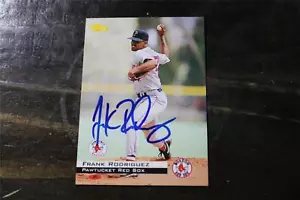 TARJETA AUTOGRAFIADA FRANK RODRIGUES TOUGH BOSTON RED SOX/PAWTUCKET RED SOX - Imagen 1 de 1