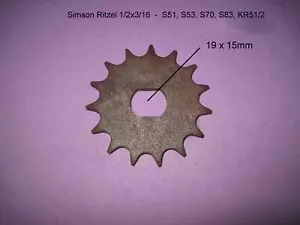Simson Ritzel 15 Zähne - S51, S53, S70, S83, KR51/2 aus Altlagerbestand - Bild 1 von 1