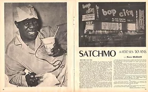 LOUIS ARMSTRONG CANDID Original Vintage Print AD 1950 2 Seiten - Bild 1 von 1