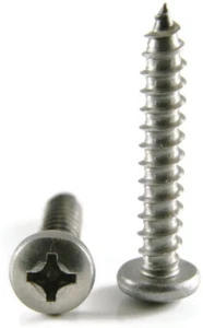 Sheet Metal Screws Stainless Steel Phillips Pan Head #10 x 1-1/2" Qty 100 - Picture 1 of 4
