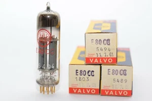Valvo E80CC Preamplifier Tube, Red Label, O-Getter, Code VB8, Goldpins, NIB, NOS - Picture 1 of 7