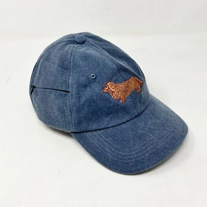 YOUR BREED Baseball Cap Unisex Blue Dachshund Weiner Dog Zipper Pocket One Size - Picture 1 of 7