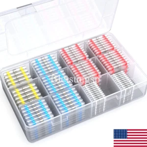 1000PCS Solder Seal Sleeve Heat Shrink Butt Wire Connectors Terminals Waterproof - Picture 1 of 25