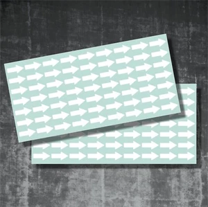 120 Klebepfeile 2x1 cm weiß Witterungsbeständig Pfeil Aufkleber KBP008 - Bild 1 von 1