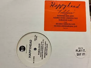 HAPPYHEAD fabulous 12" 1992 EASTWEST DMD1794 ALT ROCK DJ PROMO UNPLAYED - Imagen 1 de 2