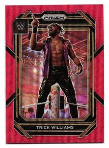 2023 Panini Prizm WWE Ruby Wave Prizm #142 Trick Williams
