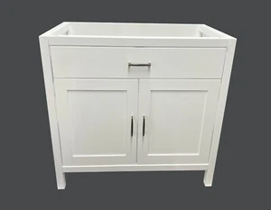 36" White Shaker Single-sink Bathroom Vanity Base Cabinet NE-V3621-WH - Picture 1 of 6
