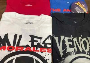 Marvel Spiderman Spiderverse Miles Morales 4 pack boys T-shirts size 10/12 - Picture 1 of 2