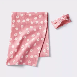 Hospital Muslin Swaddle and Headwrap Gift Set - Picture 1 of 3