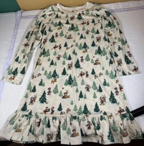 Disney Holiday Christmas Long Sleeve Dress Size 11/12 Mickey & Friends - Picture 1 of 3
