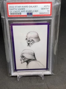 2022 Topps Chrome Star Wars Galaxy Darth Vader Purple Ref/50 #OT4 PSA 10 POP 7 - Picture 1 of 4