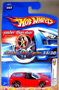 2006 Hot Wheels Faster Than Ever #33 First Edition FERRARI F430 SPIDER Red w/FTE - Picture 1 of 5