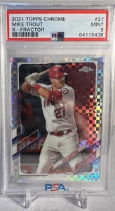 *POP 3* Mike Trout PSA 9 2021 Topps Chrome XFractor MINT Los Angeles Angels - Picture 1 of 2