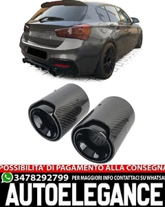 TERMINALI IN CARBONIO ADATTI PER BMW SERIE 1 F20 F21 LOOK SPORTIVO - Photo 1/9