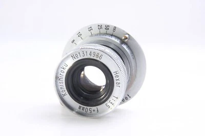 Lente Konishiroku Hexar 50mm F3.5 LTM L39 montagem por parafuso konica do Japão - Imagem 1 de 4