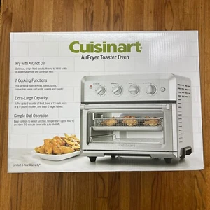 Nuevo horno tostador freidora de aire Cuisinart acero inoxidable CTOA-122: 1800W caja de abolladuras - Imagen 1 de 5
