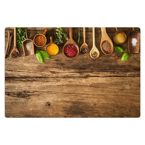 Vinylmatte 80x120 cm Teppich Bodenmatte Dekoration Kräuter und Gewürze - Bild 1 von 5