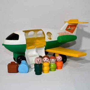Vintage Fisher Price Little People #182 Play Family Jetliner 1980 Complete 1223! - Picture 1 of 6