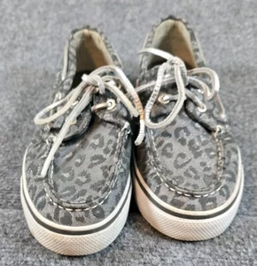 Sperry Top Sider women leopard silver gray size 7 - Picture 1 of 8