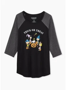 Camisa Torrid Peanuts Halloween Negra Nueva Con Etiquetas Nueva 1X - Imagen 1 de 4
