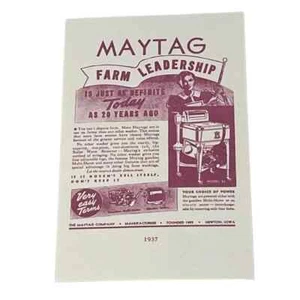 AK Maytag Farm Leadership Werbekarte Reproduktion um 1985 A143 - Bild 1 von 2