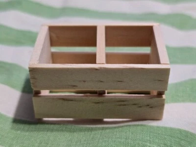 Unfinished Wooden Crate 1:12 Scale Dollhouse Miniature  - FAST US SHIPPER - Image 1 of 3