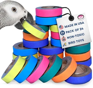 SB1155 Fatty Bagels - Durable Cardboard Core Bird Toy Components, Ideal for Parr - Picture 1 of 12