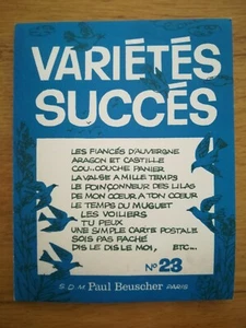 VARIETES SUCCES N°23 / S.D.M. PAUL BEUSCHER - Chansons paroles 1960 - Imagen 1 de 3