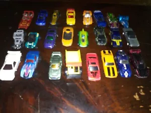 Hot Wheels Matchbox Lot of 24 Die Cast Cars Trucks Corvette Dump Truck Race Cars - Picture 1 of 5