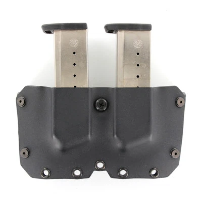 OWB Kydex DOUBLE MAG Holster - SINGLE STACK Models - MATTE BLACK - Image 1 of 3