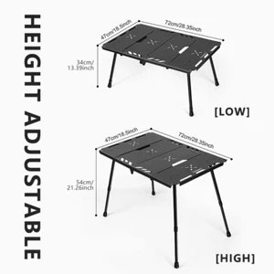 WESTTUNE Folding Camping Table Ultralight Portable Aluminum Alloy Tactical Table - Picture 1 of 12