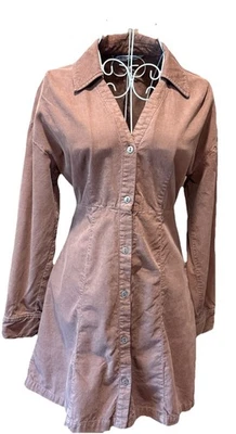 Mini Vestido Zara Para Mujer XS Rosa Polvoriento Terciopelo Ajuste y Acampanado Silencioso Núcleo de Lujo Foto 1 de 4