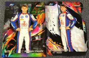 2024 Topps Finest Formula 1 F1 /25 Black Roman Stanek /75 Rookie Chrome #138 - Picture 1 of 2